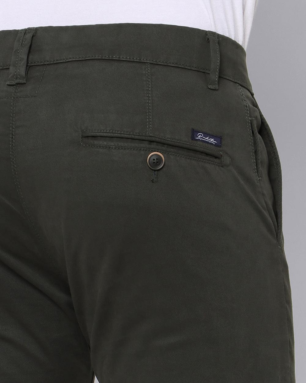 Ankle Fit Trouser-Green