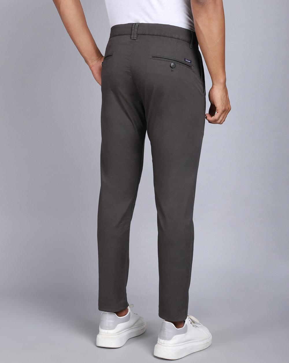 Ankle Fit Trouser-Charcoal