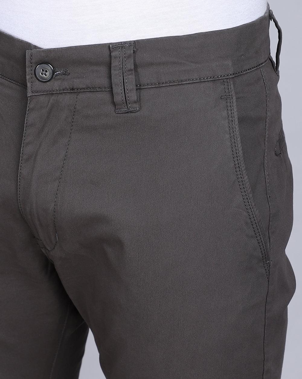 Ankle Fit Trouser-Charcoal
