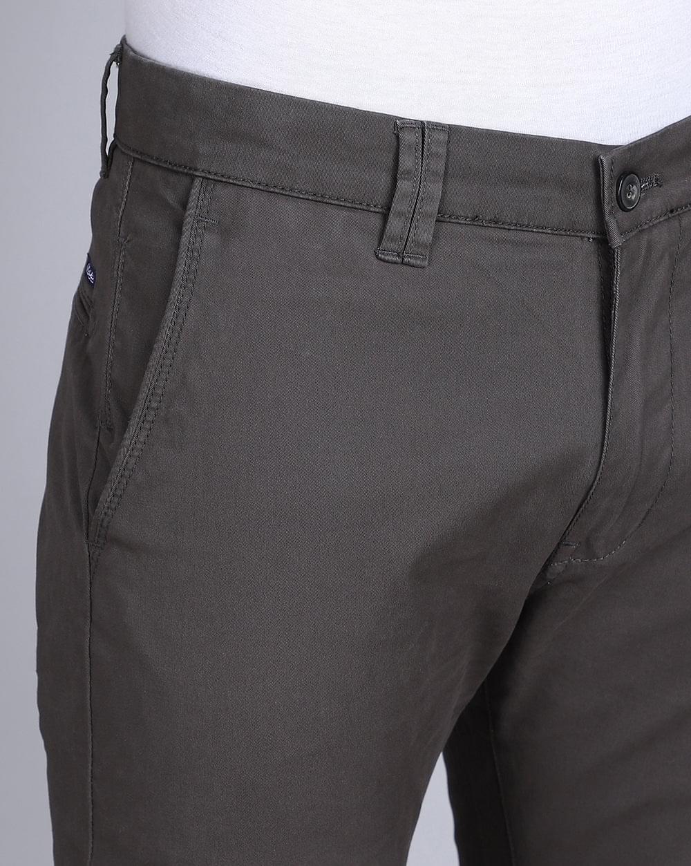 Ankle Fit Trouser-Charcoal