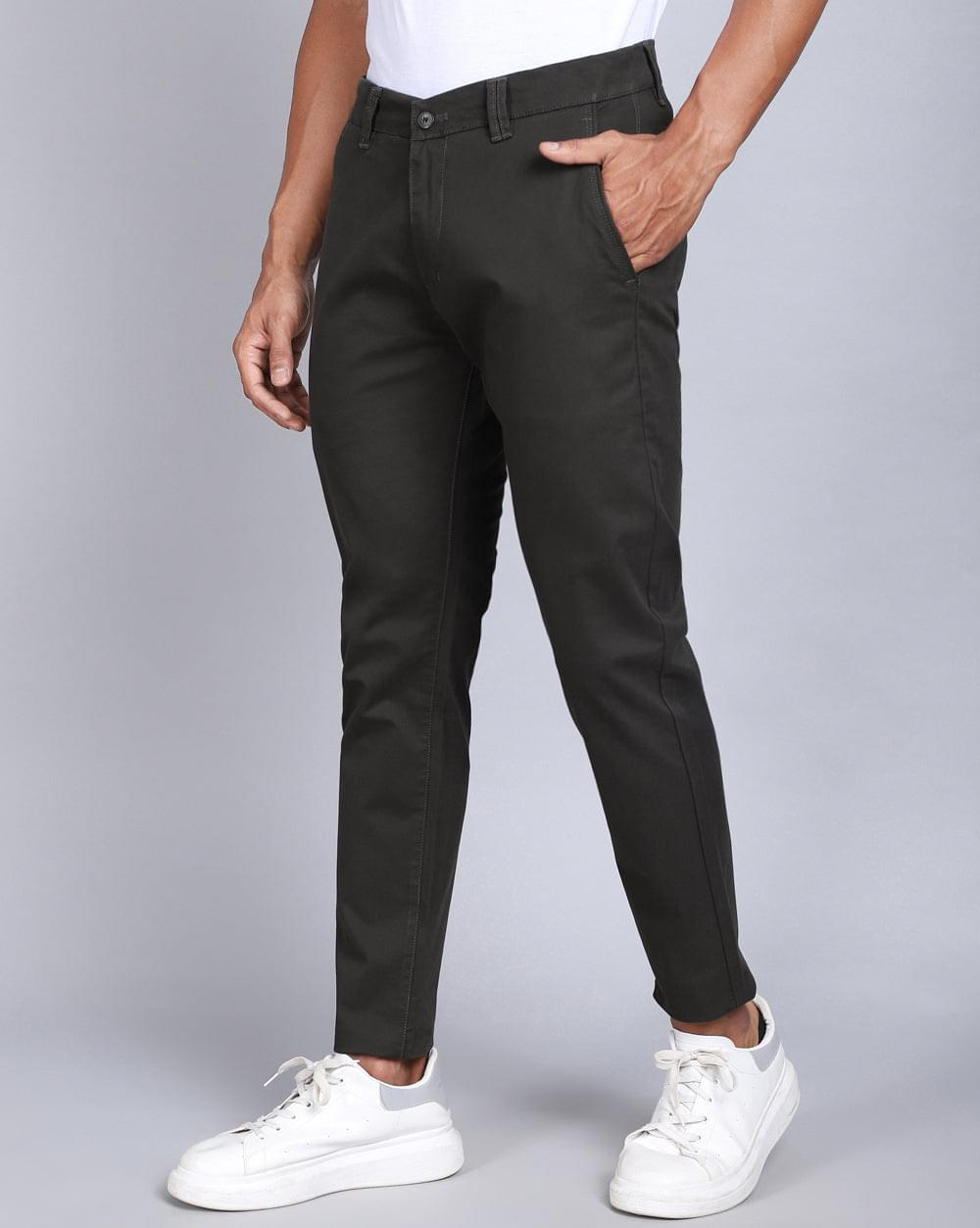 Ankle Fit Trouser-Olive
