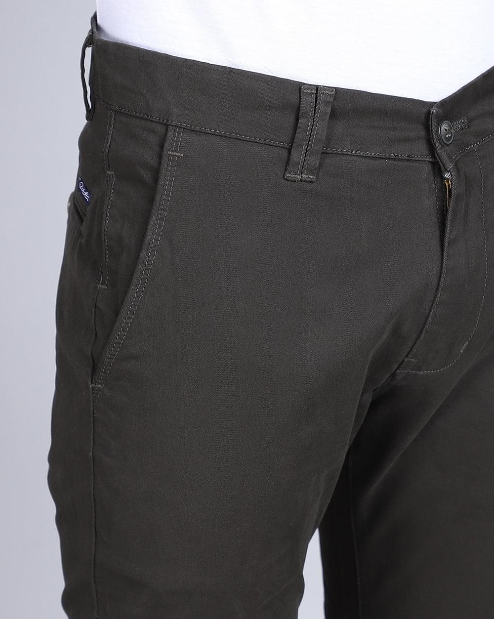 Ankle Fit Trouser-Olive