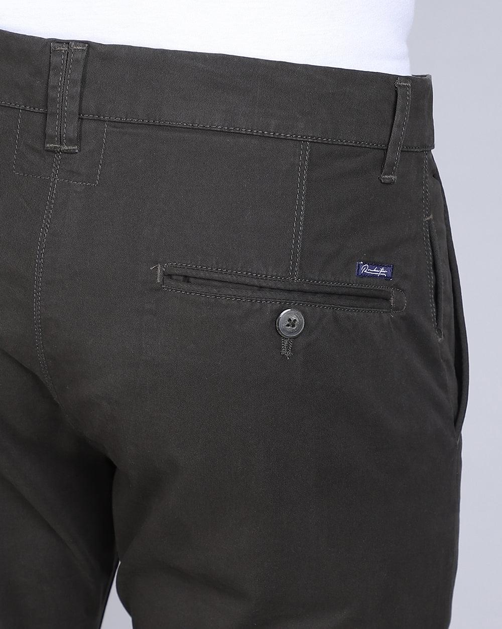 Ankle Fit Trouser-Olive