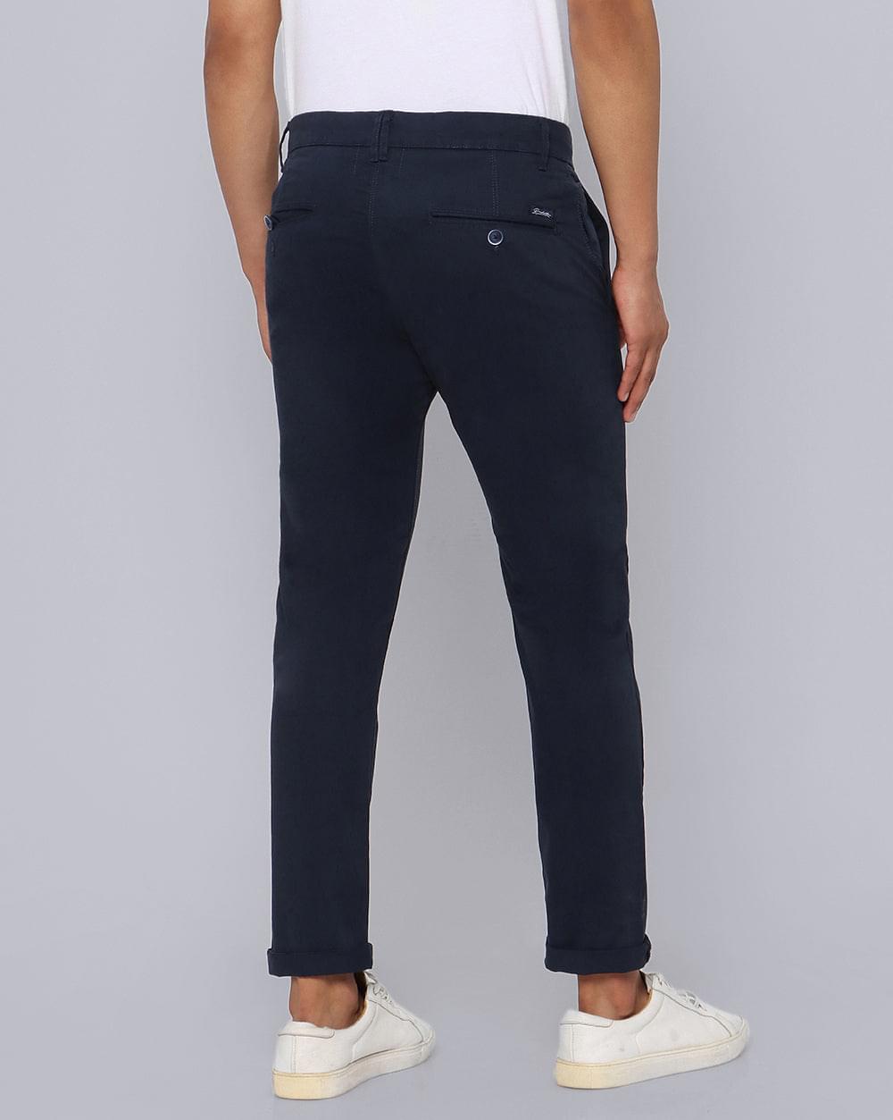 Ankle Fit Trouser-Navy