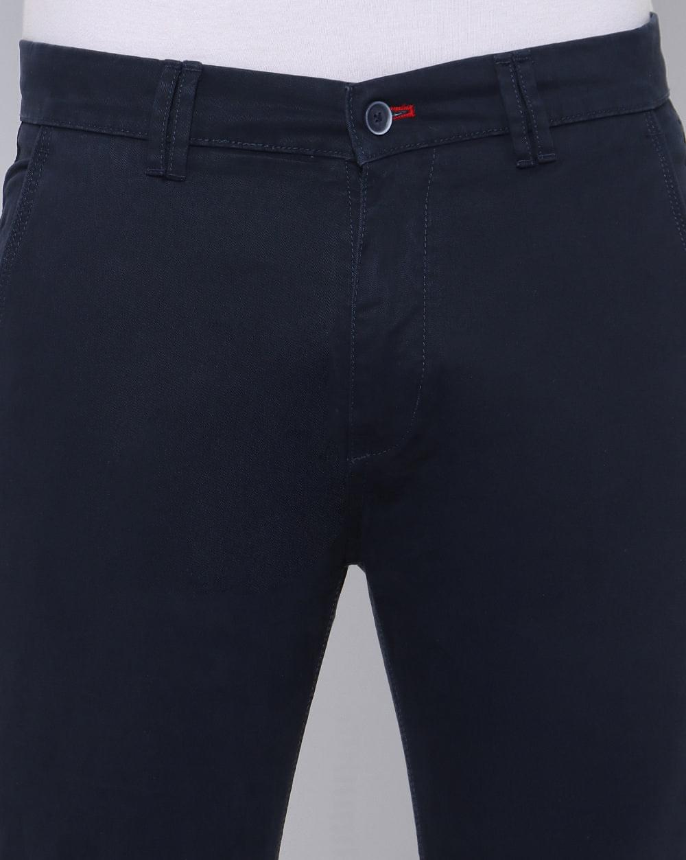 Ankle Fit Trouser-Navy