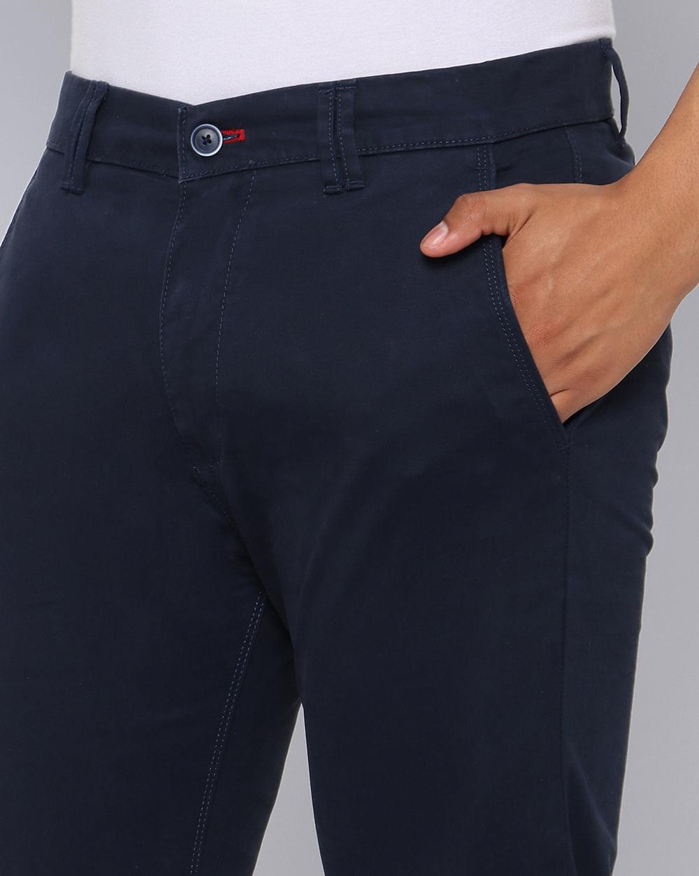 Ankle Fit Trouser-Navy
