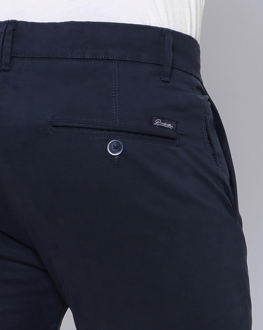 Ankle Fit Trouser-Navy