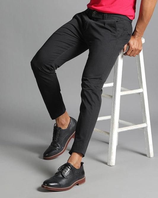 Ankle Fit Trouser-Black