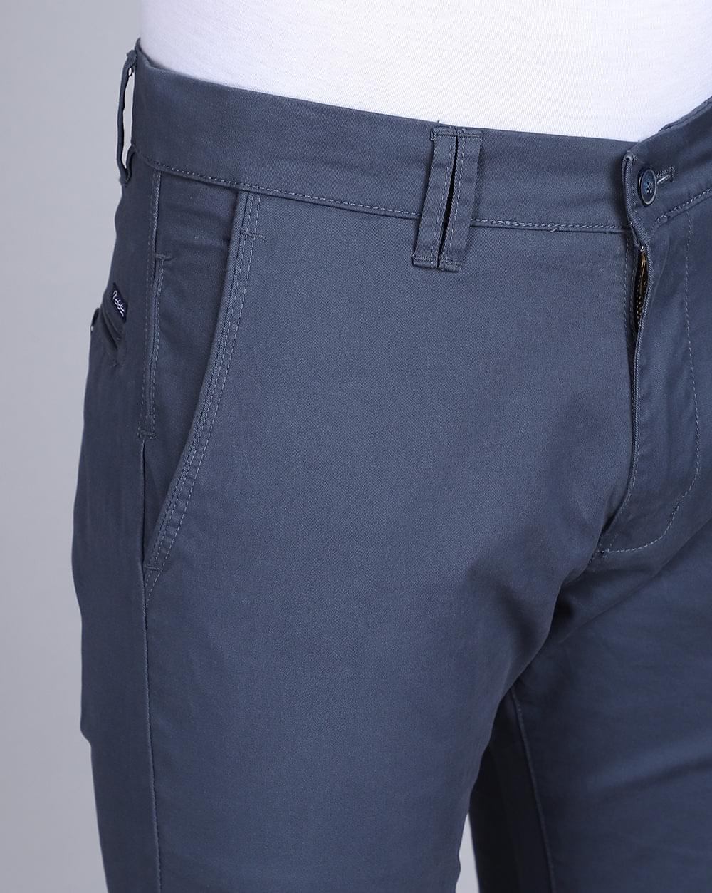 Ankle Fit Trouser-Smart Blue