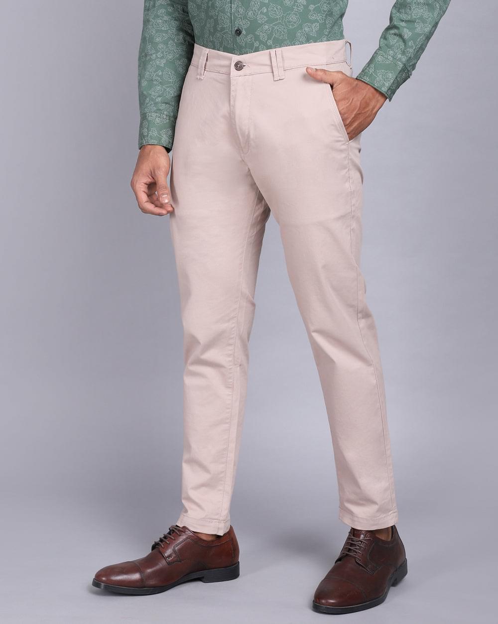 Ankle Fit Trouser-Beige