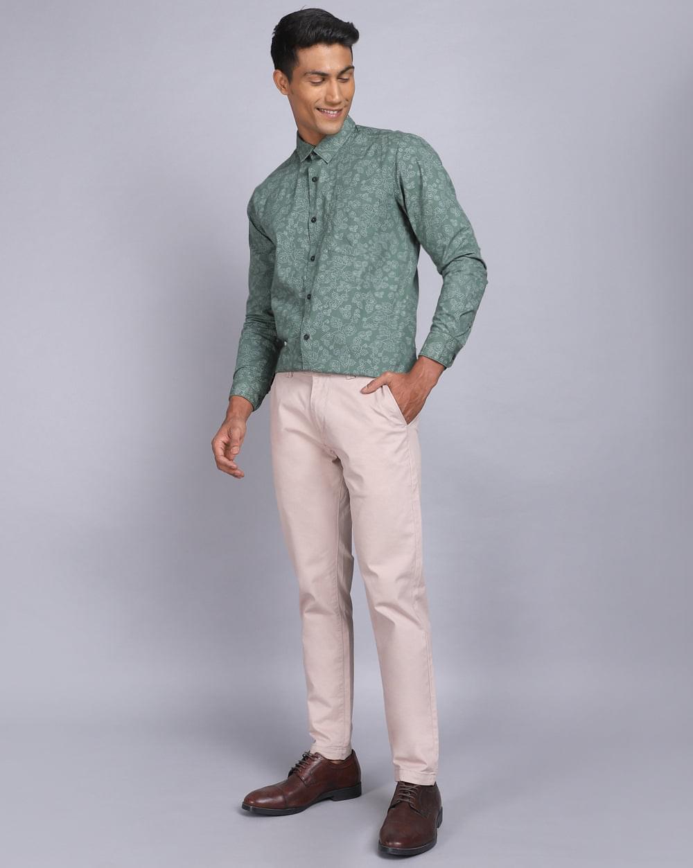 Ankle Fit Trouser-Beige