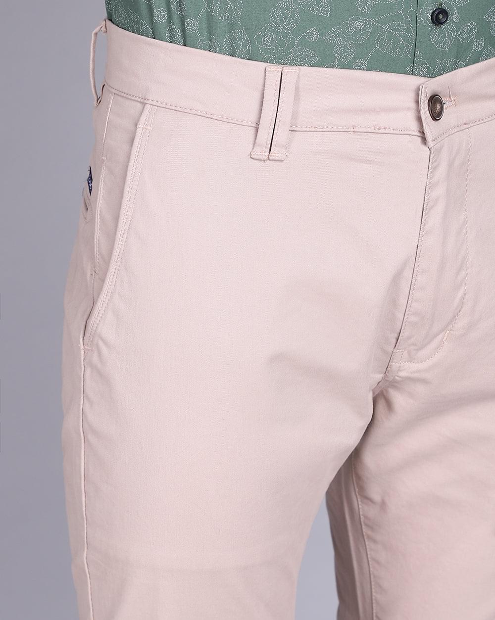 Ankle Fit Trouser-Beige