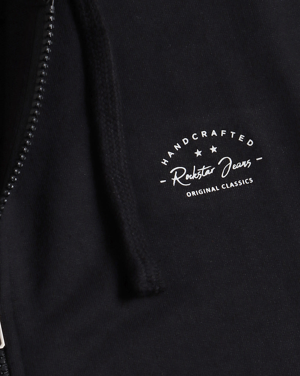 Solid Hooded Sweatshirt-Black