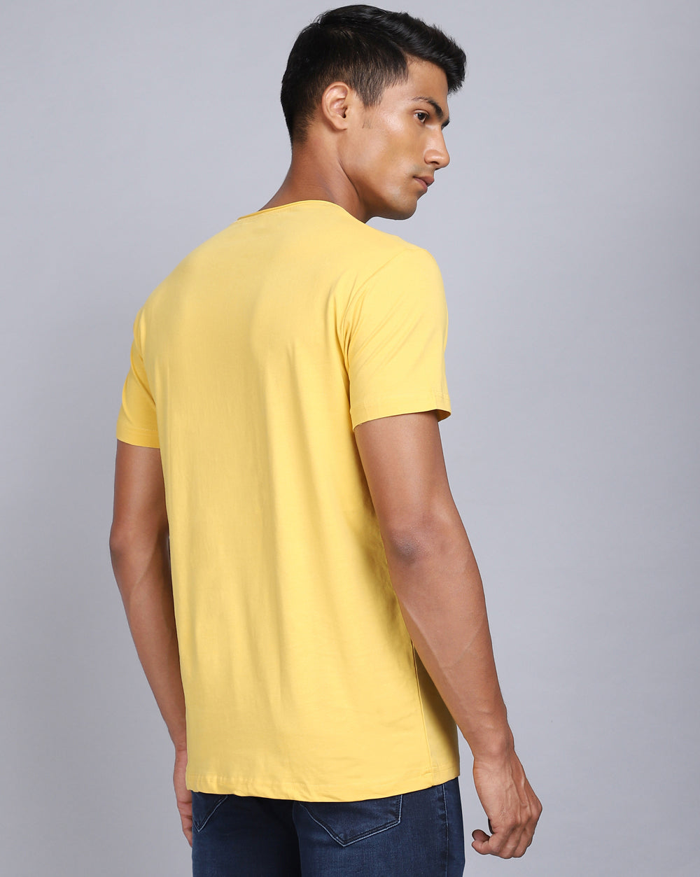 Crewneck Strech T-Shirt-Classic Yellow