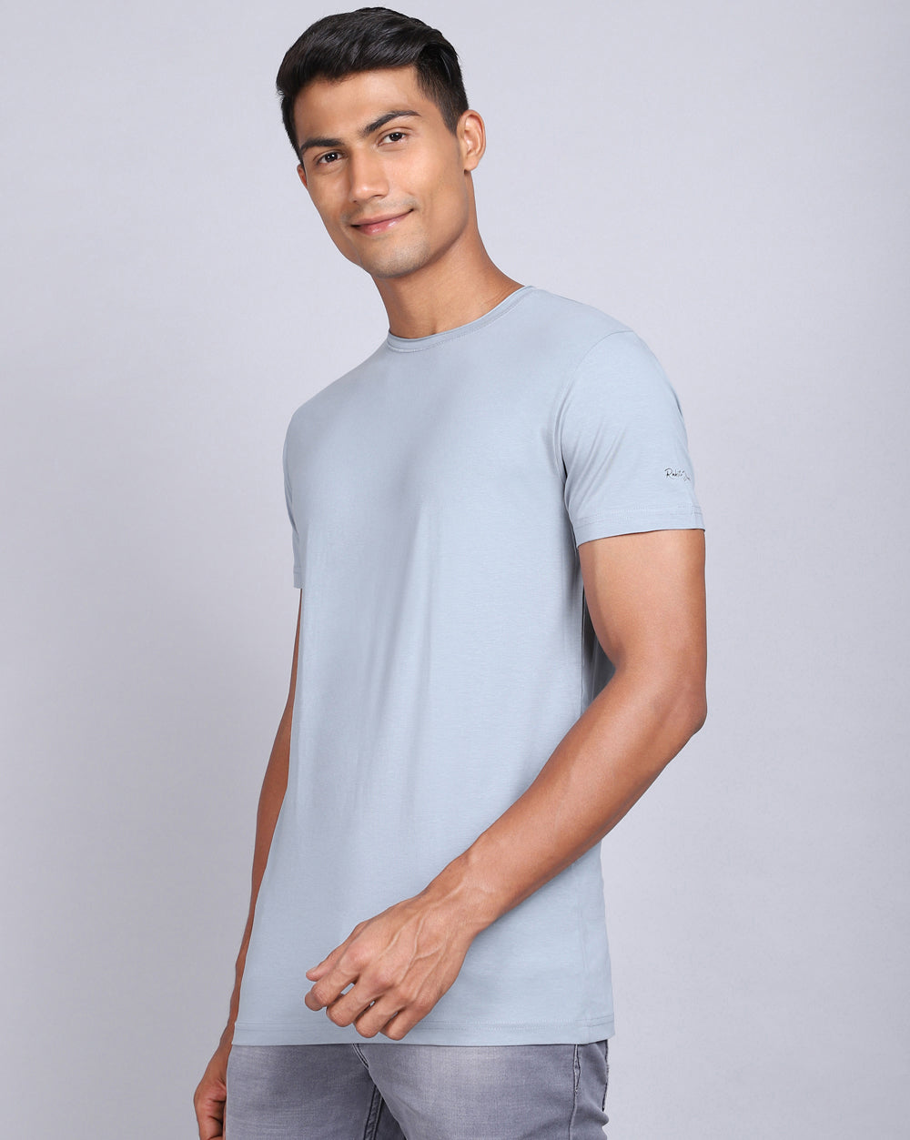 Crewneck Strech T-Shirt-Grey