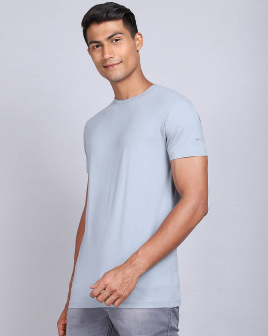 Crewneck Strech T-Shirt-Grey