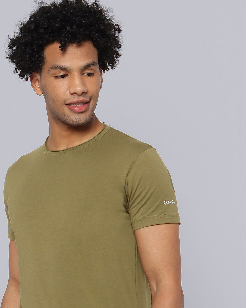 Crewneck Comfort Strech T-Shirt-Olive