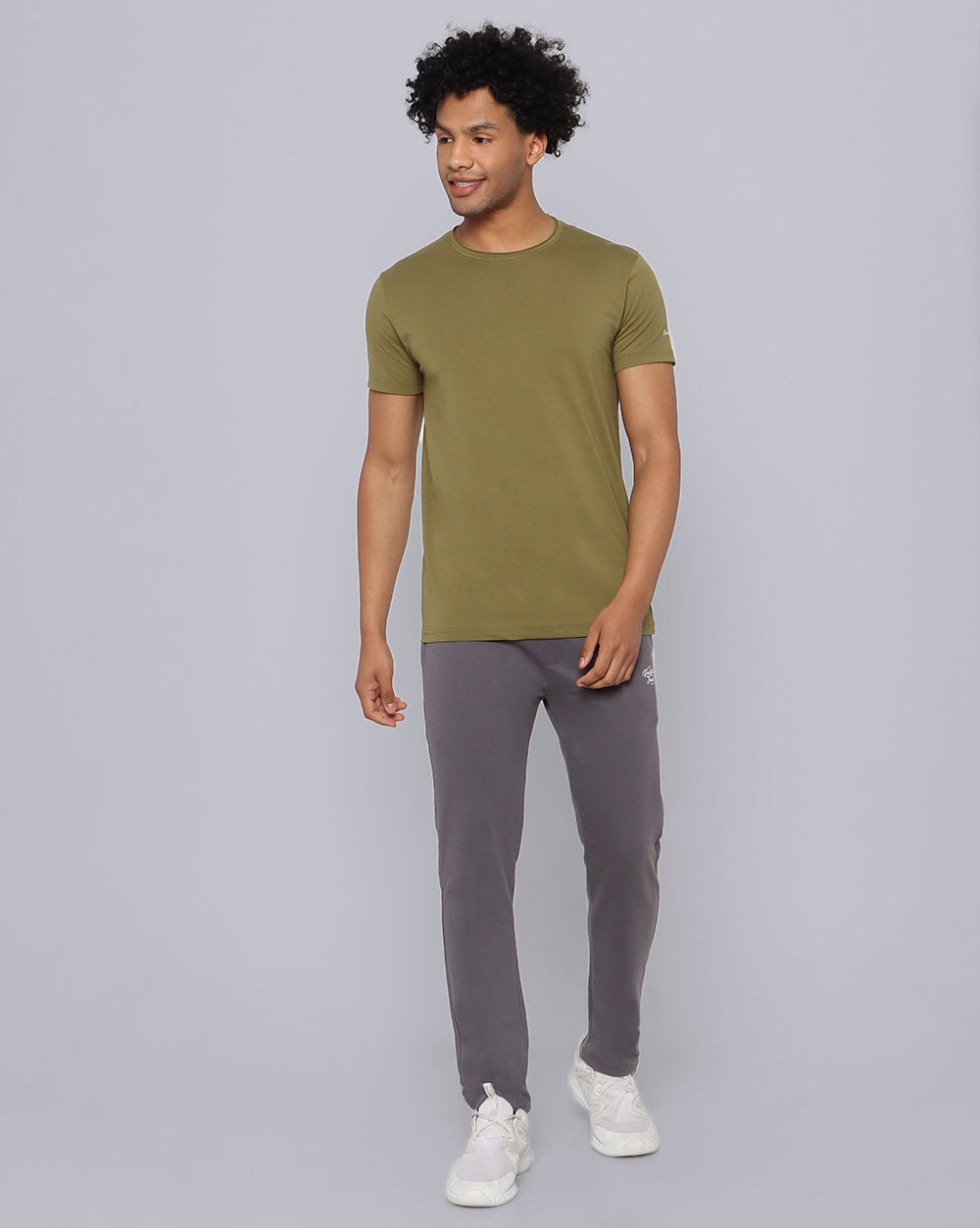 Crewneck Comfort Strech T-Shirt-Olive