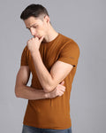 Crewneck Strech T-Shirt-Coffee