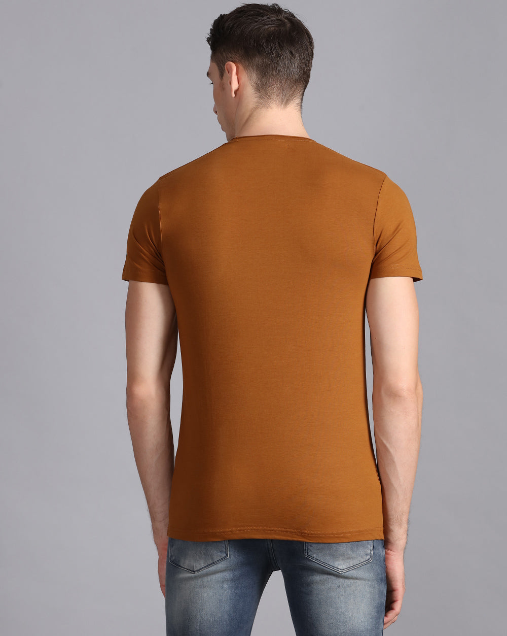 Crewneck Strech T-Shirt-Coffee