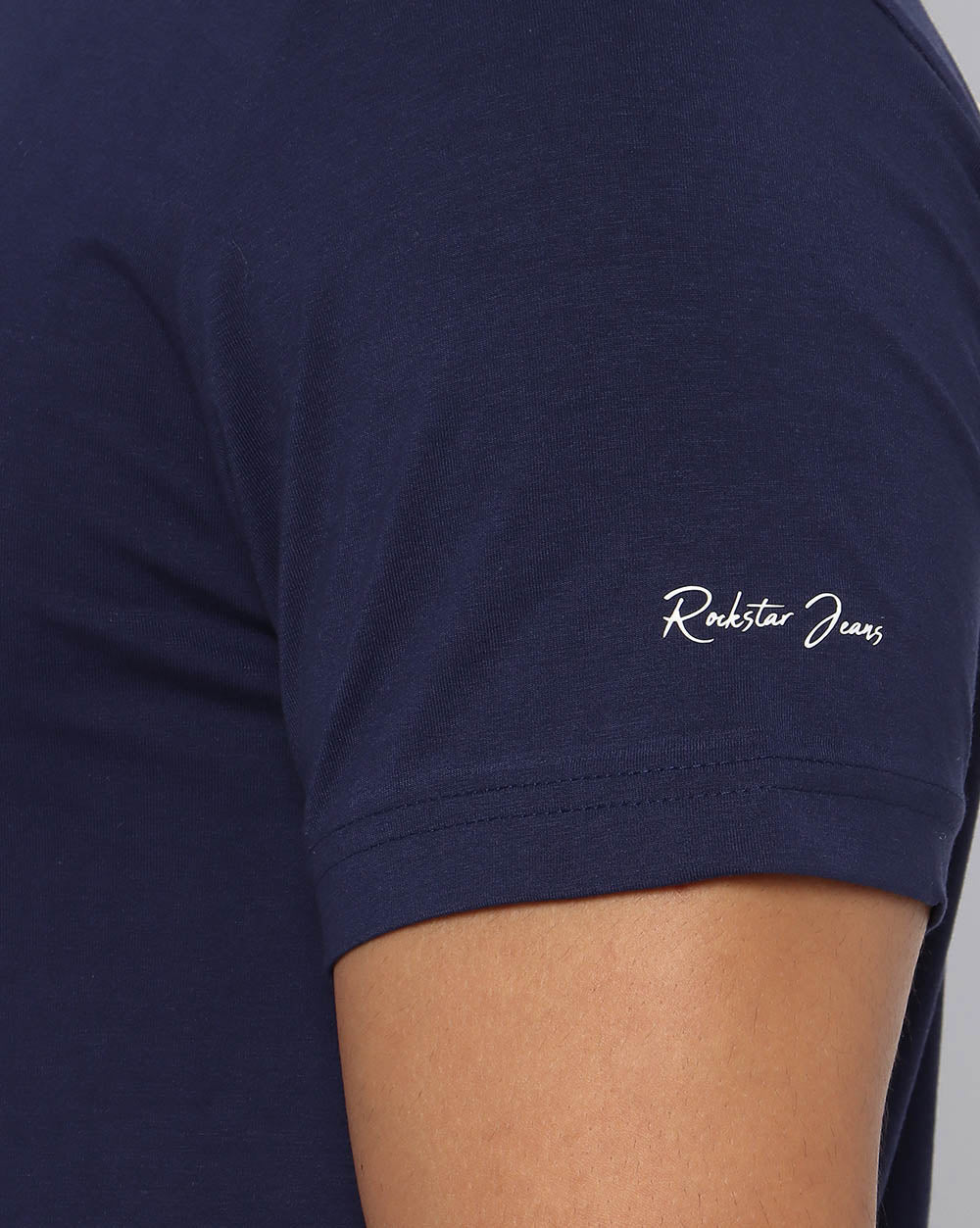 Crewneck Strech T-Shirt-D.Navy