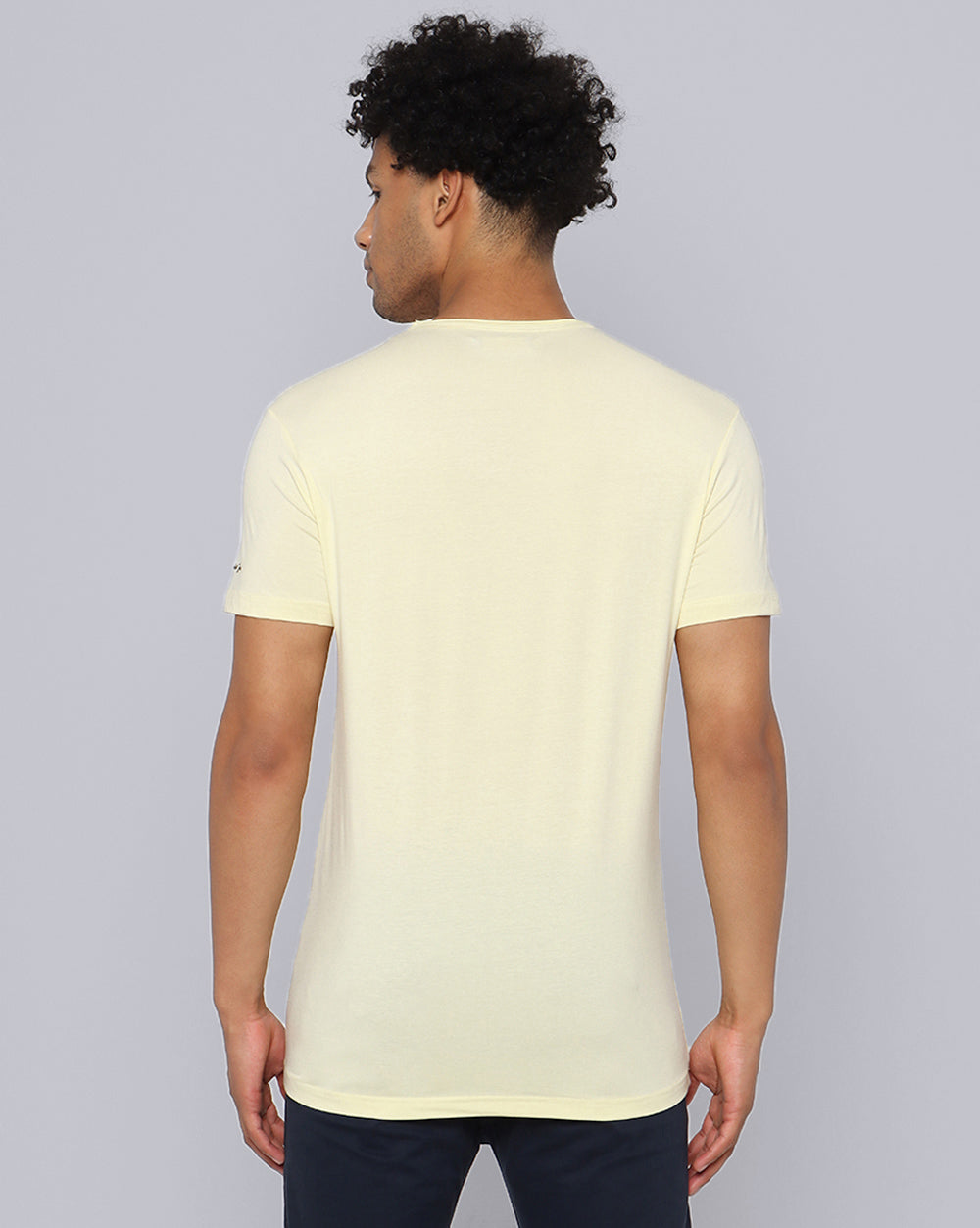 Crewneck Strech T-Shirt-Cream
