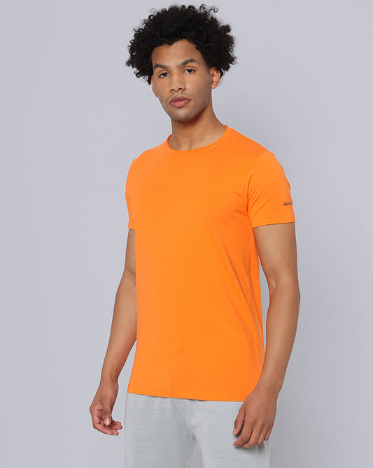 Crewneck Comfort Strech T-Shirt-Orange