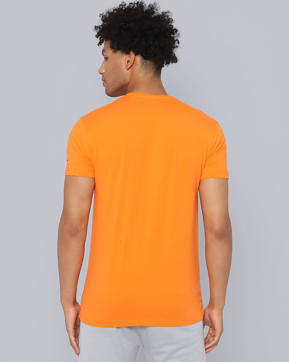 Crewneck Comfort Strech T-Shirt-Orange
