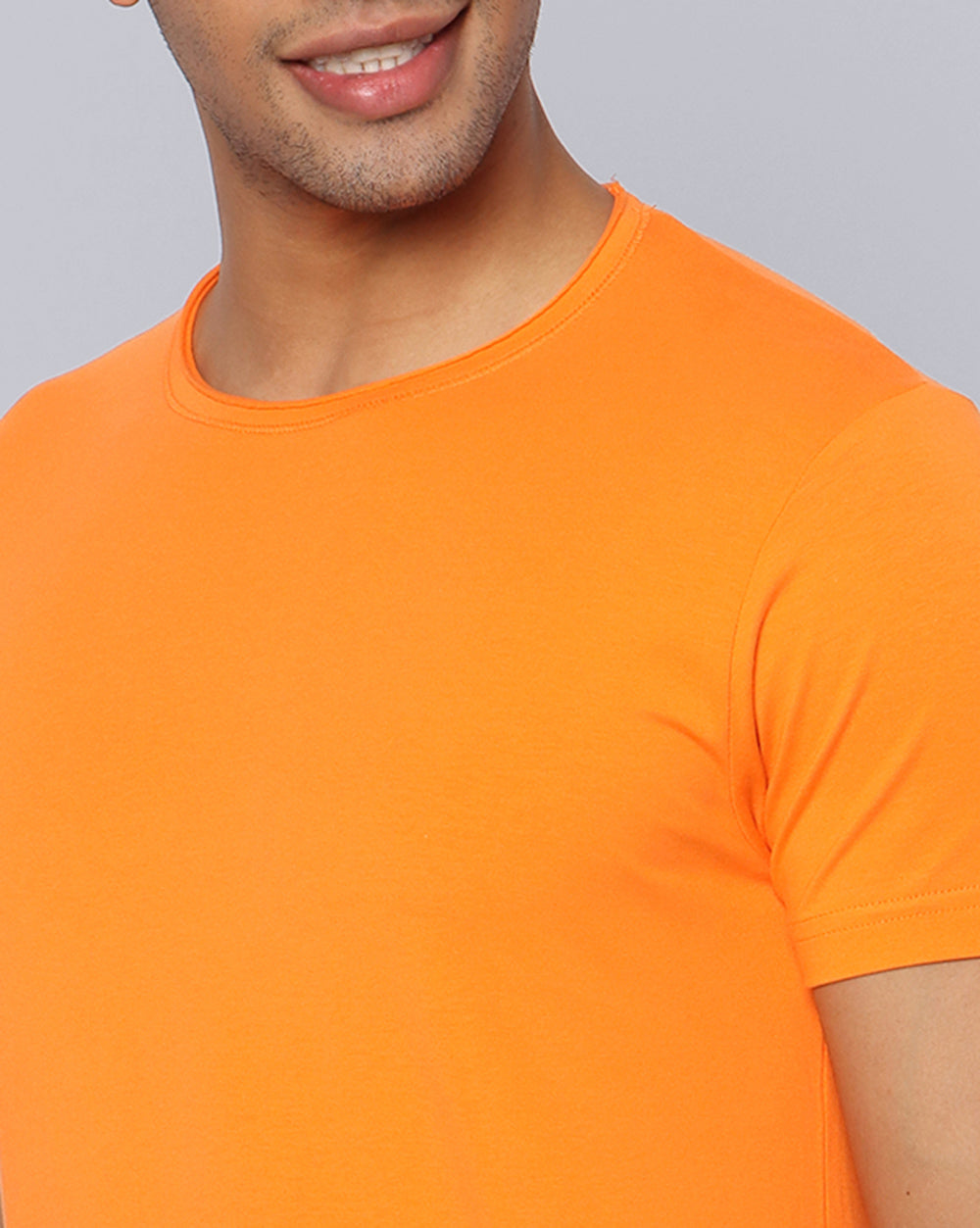 Crewneck Comfort Strech T-Shirt-Orange