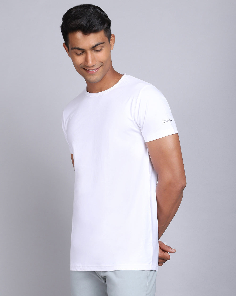 Crewneck Comfort Stretch T-Shirt-Blank White