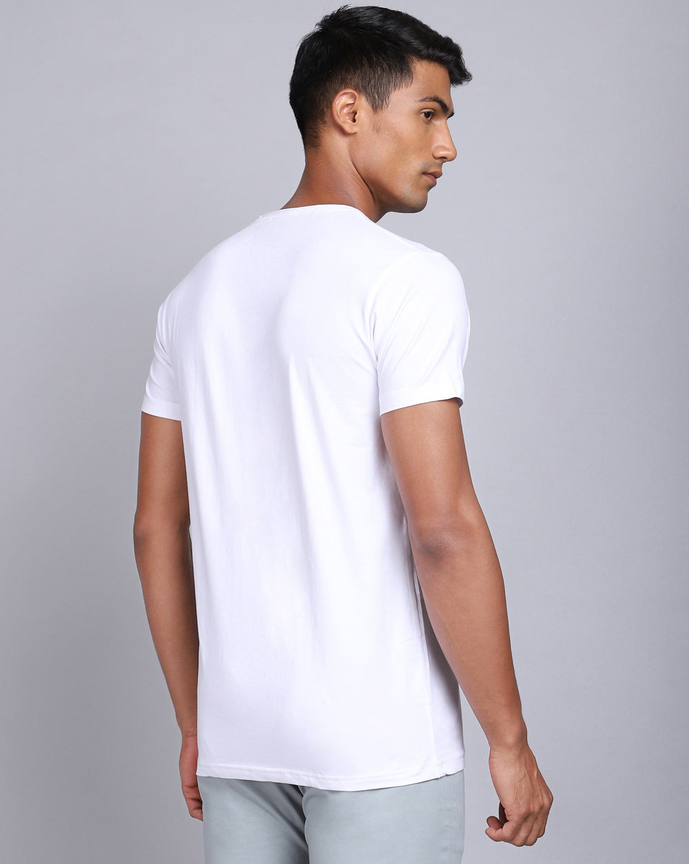 Crewneck Comfort Stretch T-Shirt-Blank White
