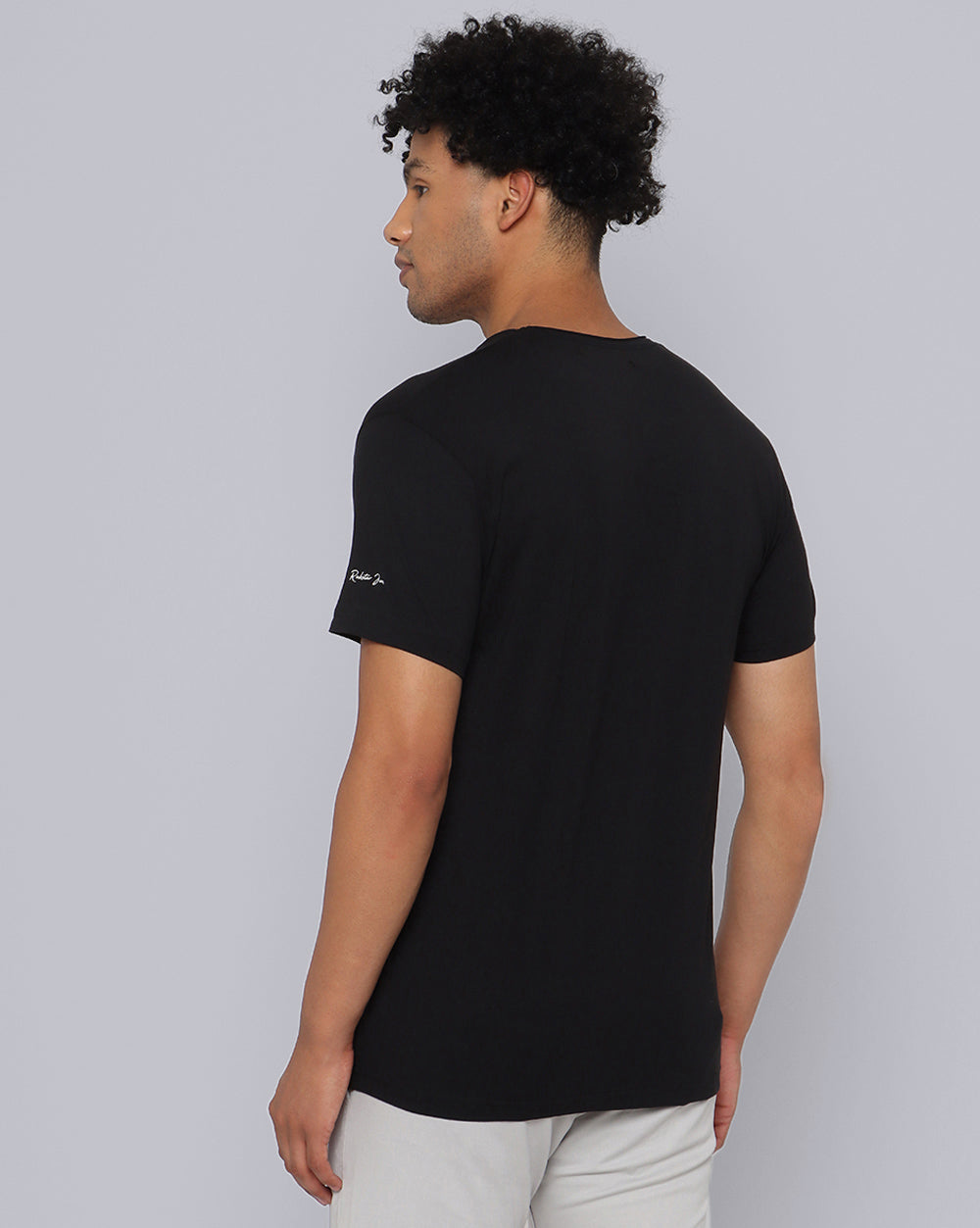 Crewneck Strech T-Shirt-Black