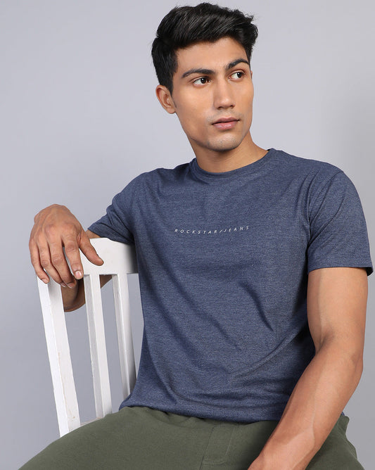 Crewneck Combo T-Shirt -Grey,Red