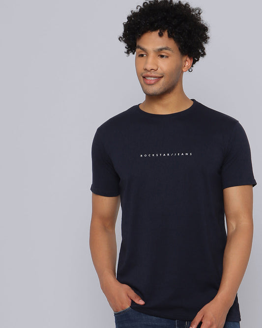 Crewneck Combo T-Shirt -Red,Navy