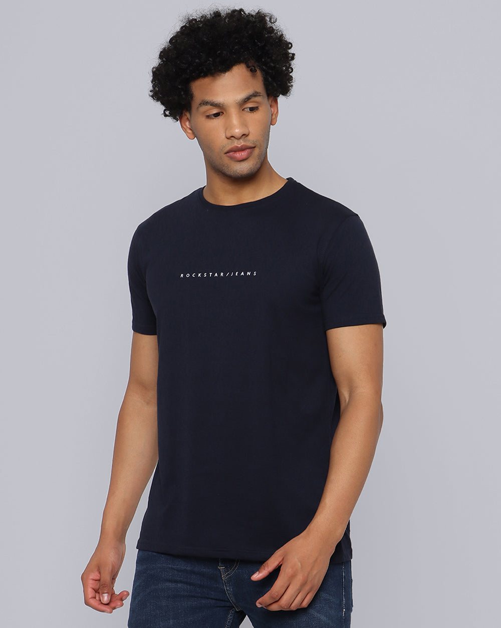 Crewneck Combo T-Shirt -Red,Navy