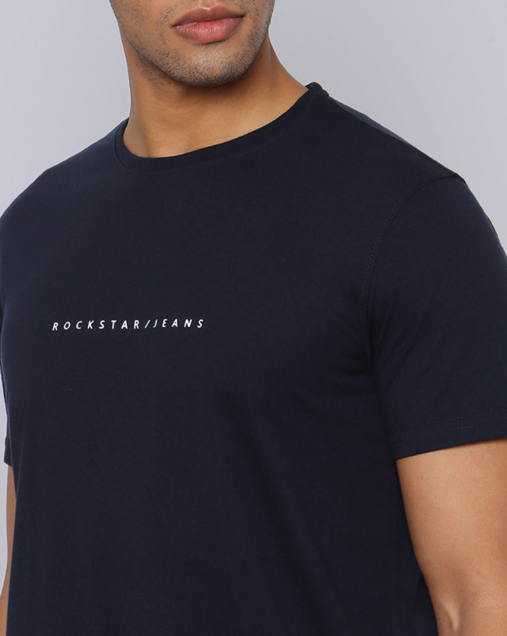 Crewneck Combo T-Shirt -Red,Navy