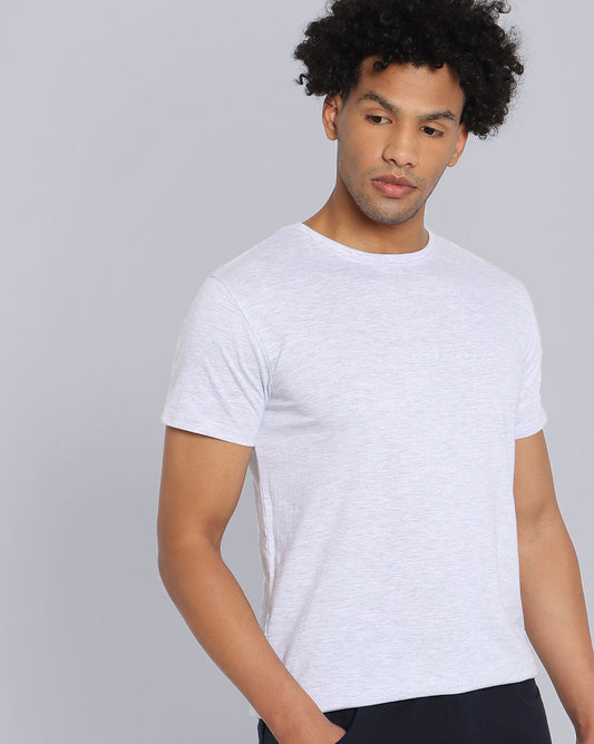 Crewneck Combo T-Shirt -Cream,Blue