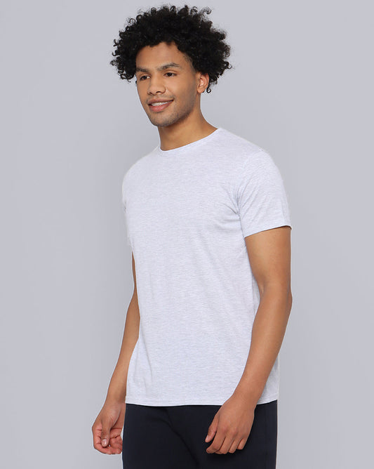 Crewneck Combo T-Shirt -Cream,Blue
