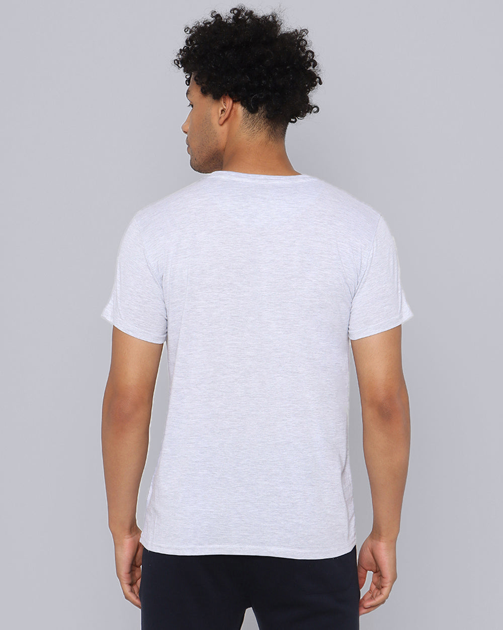 Crewneck Combo T-Shirt -Cream,Blue