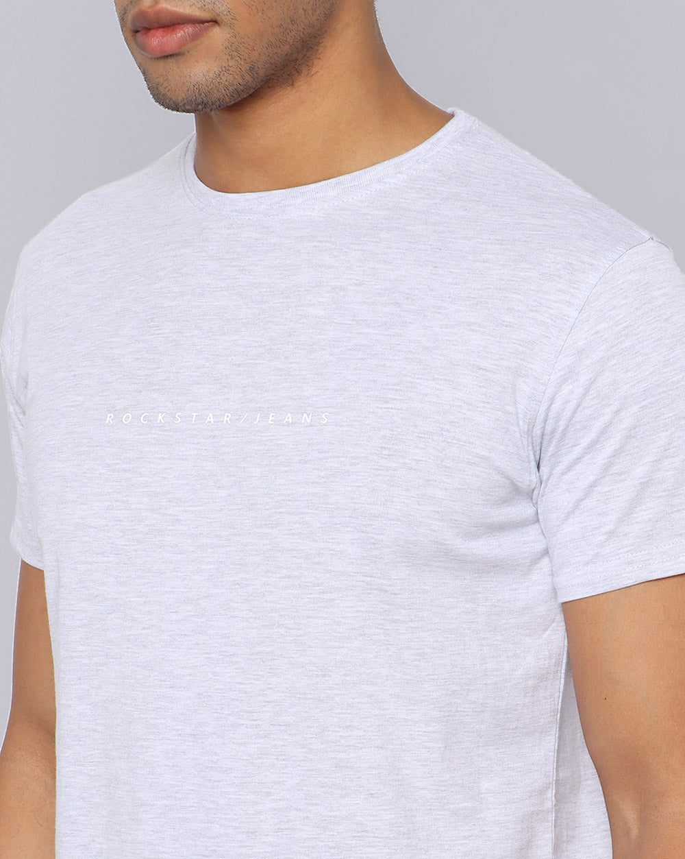 Crewneck Combo T-Shirt -Cream,Blue