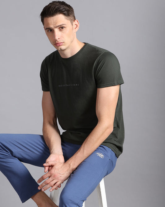 Crewneck Combo T-Shirt -Maroon,Grey