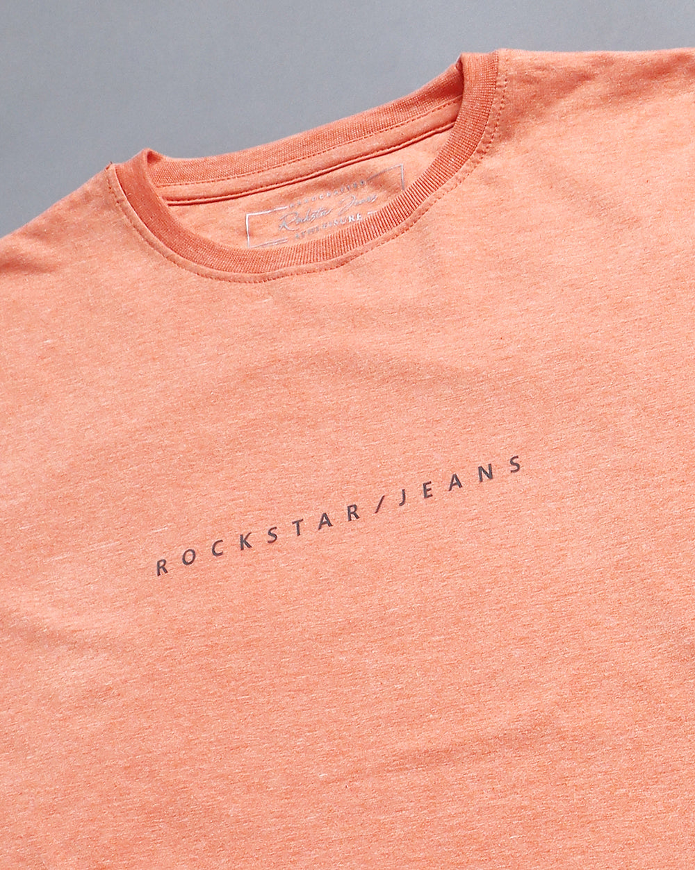 Crewneck Combo T-Shirt -Orange,Blue
