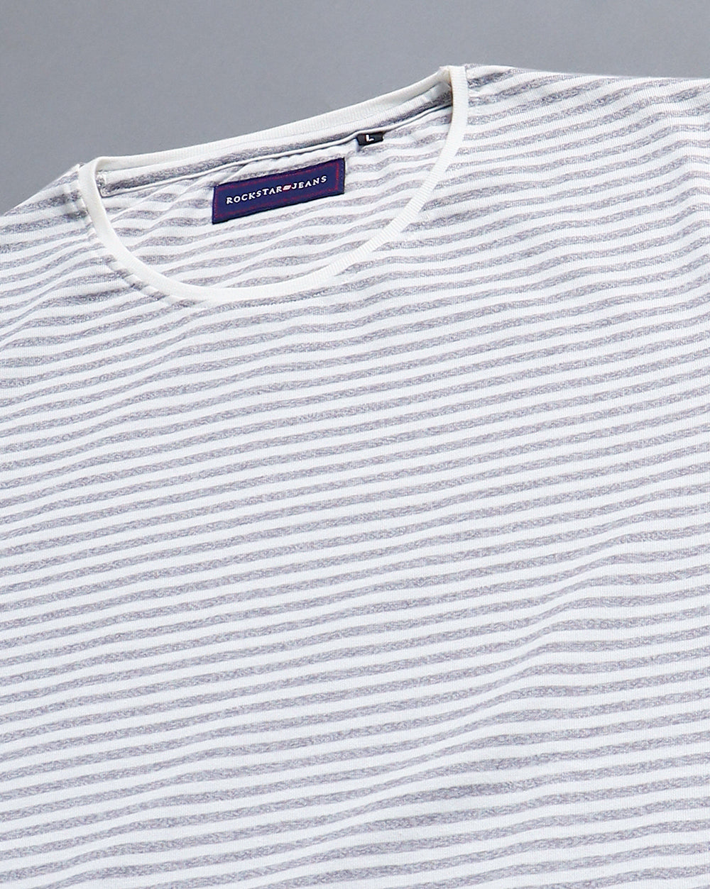 Lazy Striped T-Shirt-Grey