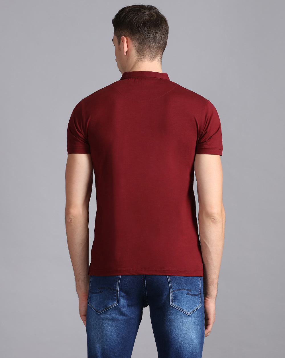 Slim Fit Strech Polo T-Shirt-Red