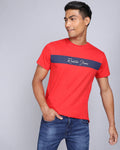 Crew Neck Printed T-Shirt-Red