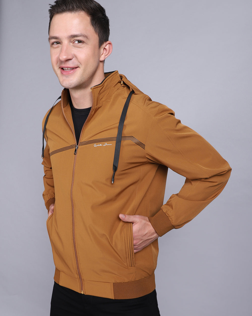 Solid Hooded Wind-Cheater-Copper