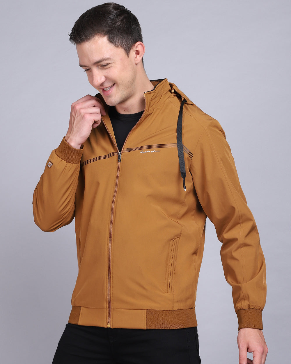 Solid Hooded Wind-Cheater-Copper