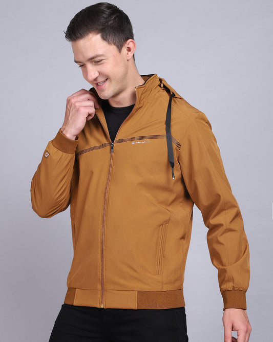 Solid Hooded Wind-Cheater-Copper