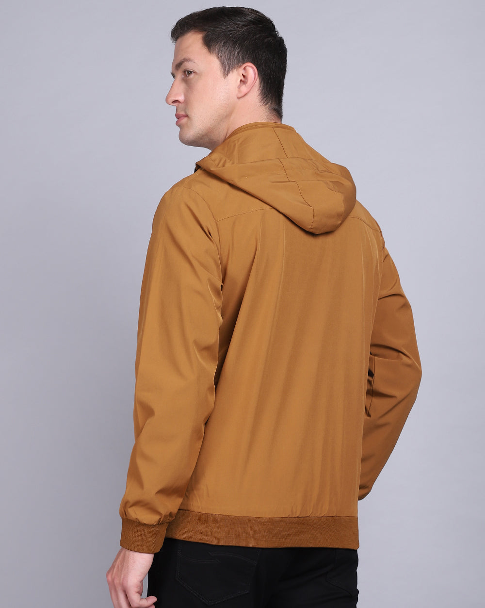 Solid Hooded Wind-Cheater-Copper