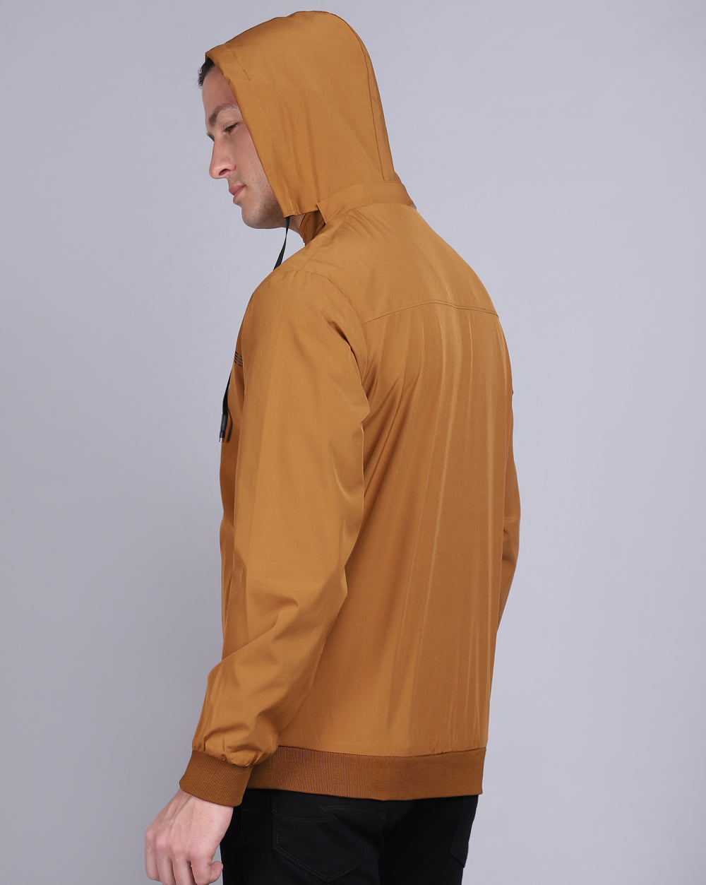 Solid Hooded Wind-Cheater-Copper